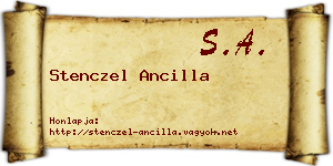 Stenczel Ancilla névjegykártya